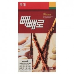 Lotte Pepero Peanut Flavour 36g Chocolate and Peanut Biscuit Snack