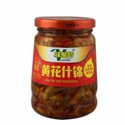 WJT Day Lily and Vegetables 黄花什锦 328g Jar