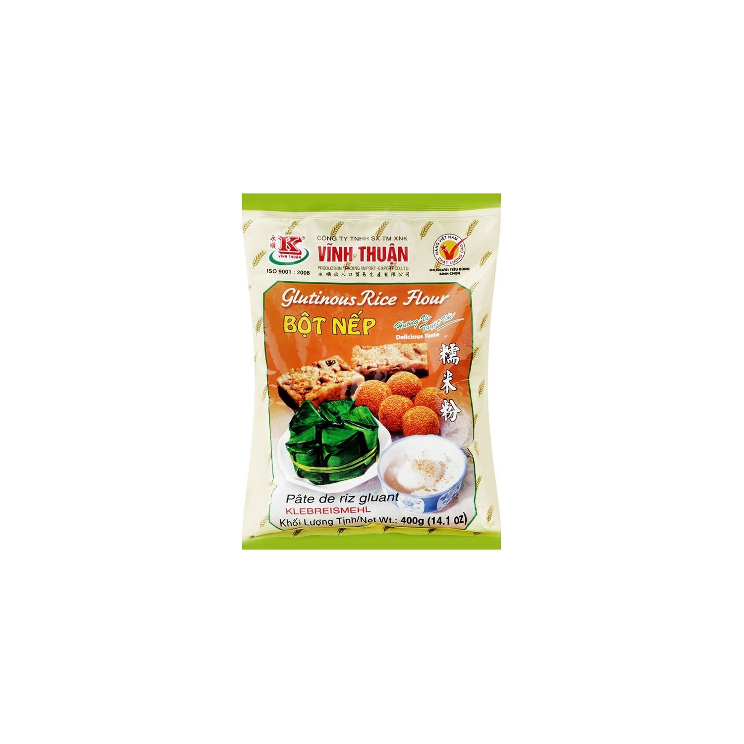Vĩnh Thuận Glutinous Rice Flour 400g Bột Nếp VN Glutinous Rice Flour Vĩnh Thuận Glutinous Rice Flour 400g Bột Nếp VN Glutinous Rice Flour
