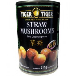Tiger Tiger Mushrooms - 虎牌特级草菇  425g Tin Whole Straw Mushrooms