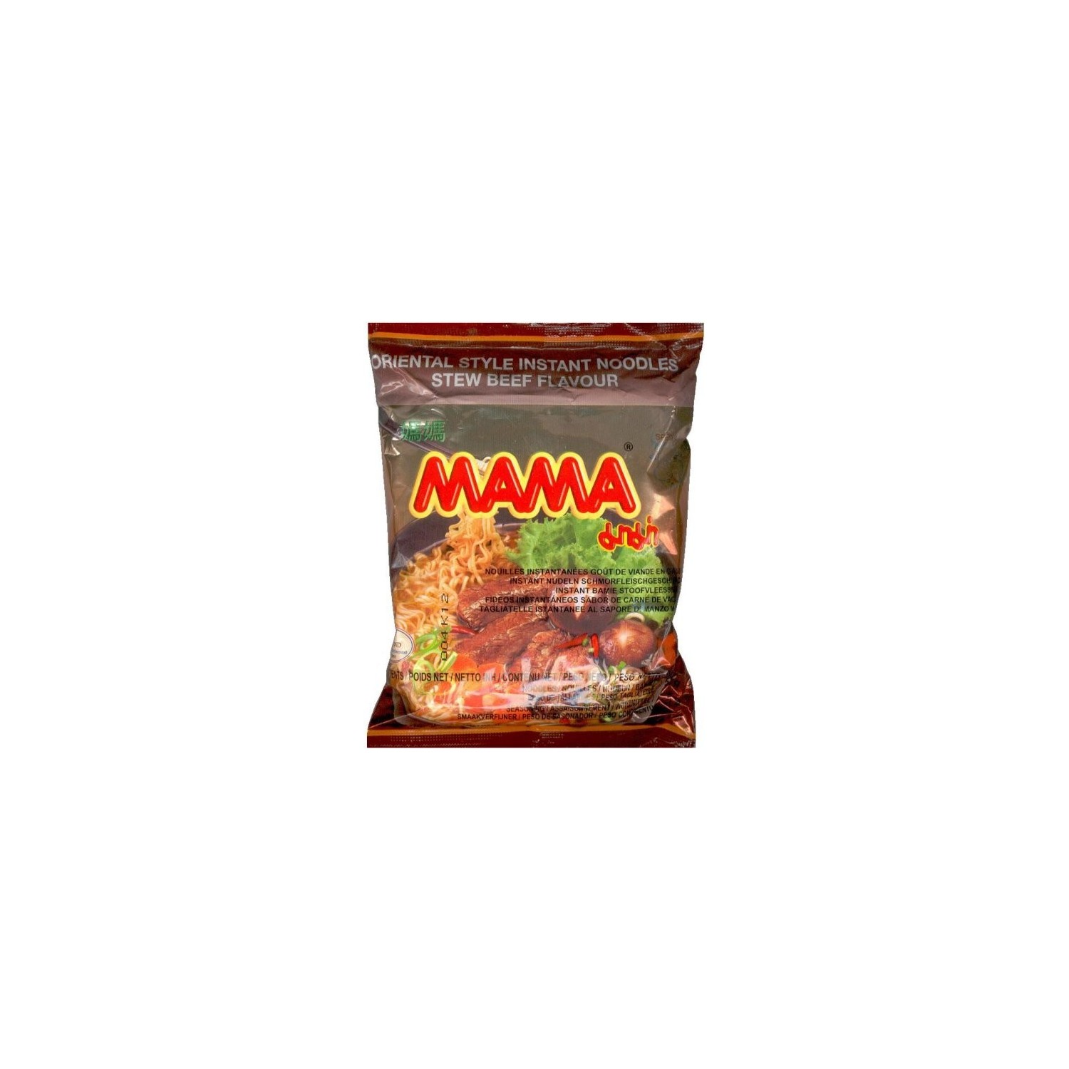 Mama Noodles 60g Stew Beef Flavour Instant Thai Yellow Noodles