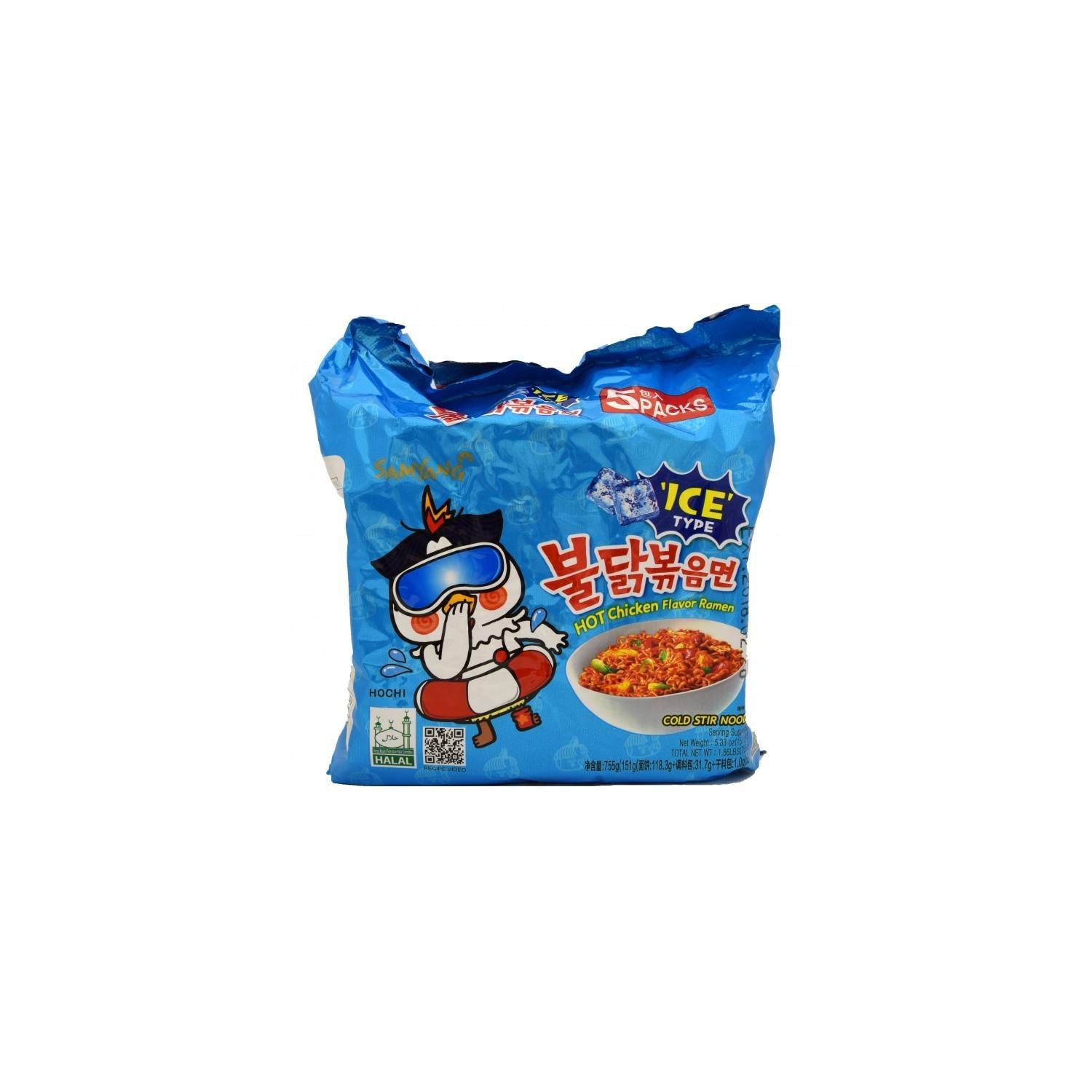 Samyang Hot Chicken Flavour Ramen - Cold Stir Noodle 151g (Pack of