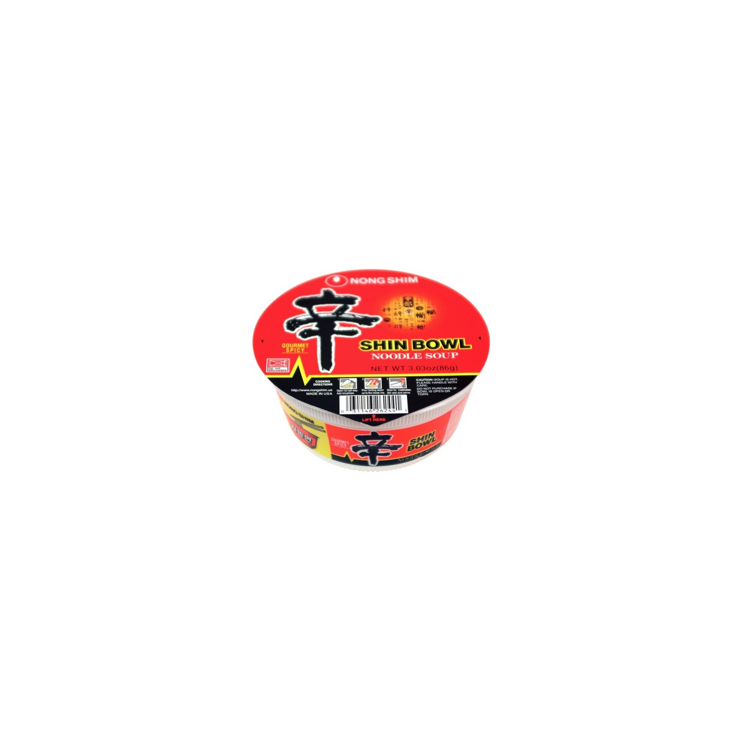 Nong Shim Bowl 86g Noodles ( 農心辛辣杯麵 )  Shin Cup Noodle Soup