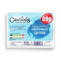 Cawood Dry salted 125g Skinless & Boneless Saltfish