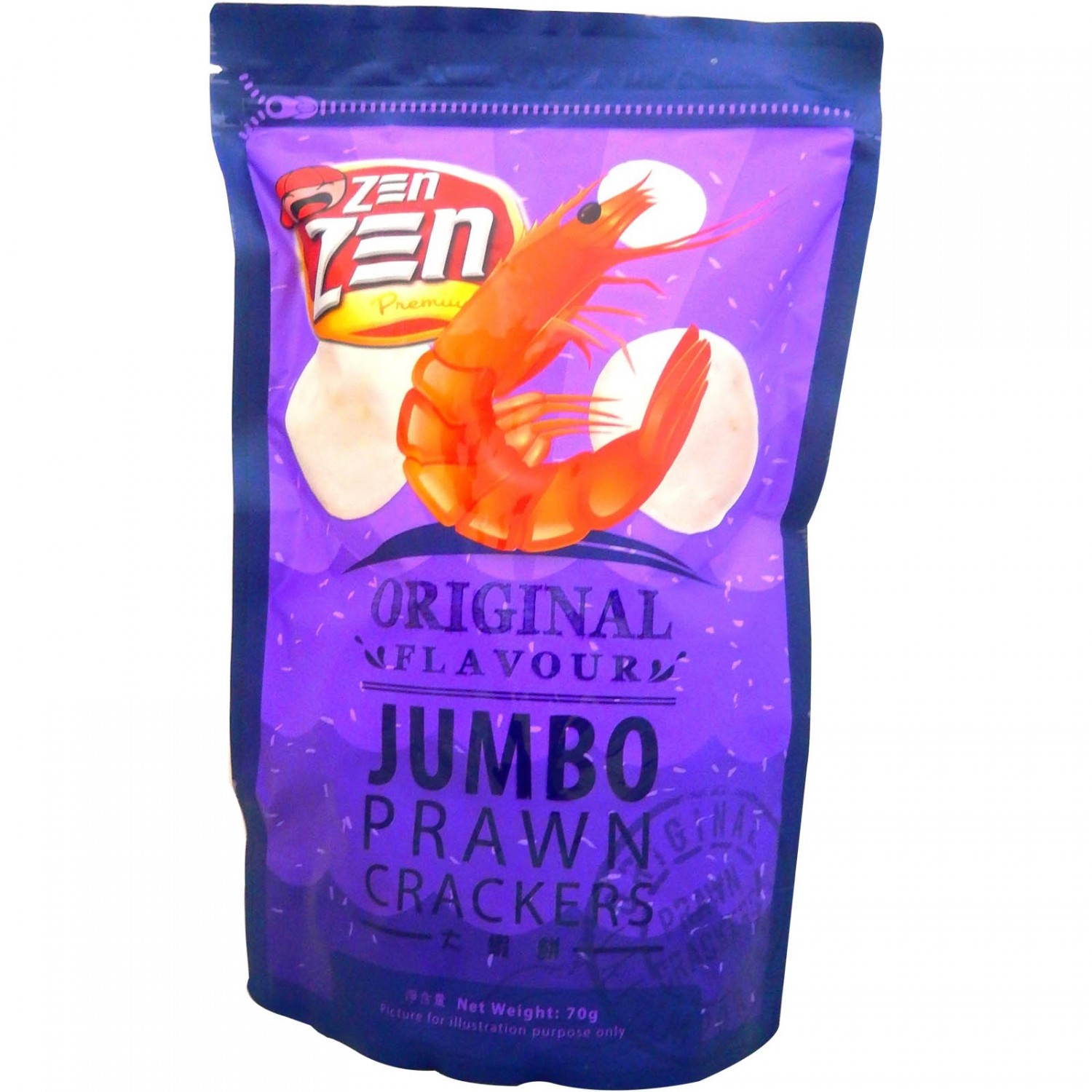 Zen Premium 70g  Jumbo Prawn Crackers