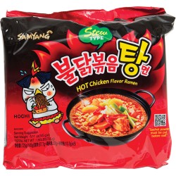 Samyang Noodle Box Hot Chicken Flavour 8x5x145g Stew Type Korean Ramyun 40pk Noodles