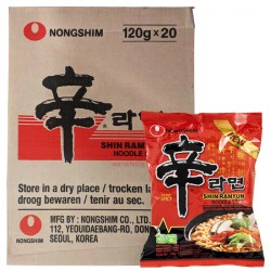 Nongshim Noodles Box Shin Ramyun (農心 辛辣面) 20x120g Korean Noodle