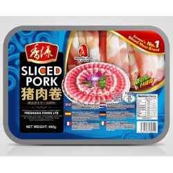 Fresh Asia Foods Sliced Pork 400g Rolled Pork Slices