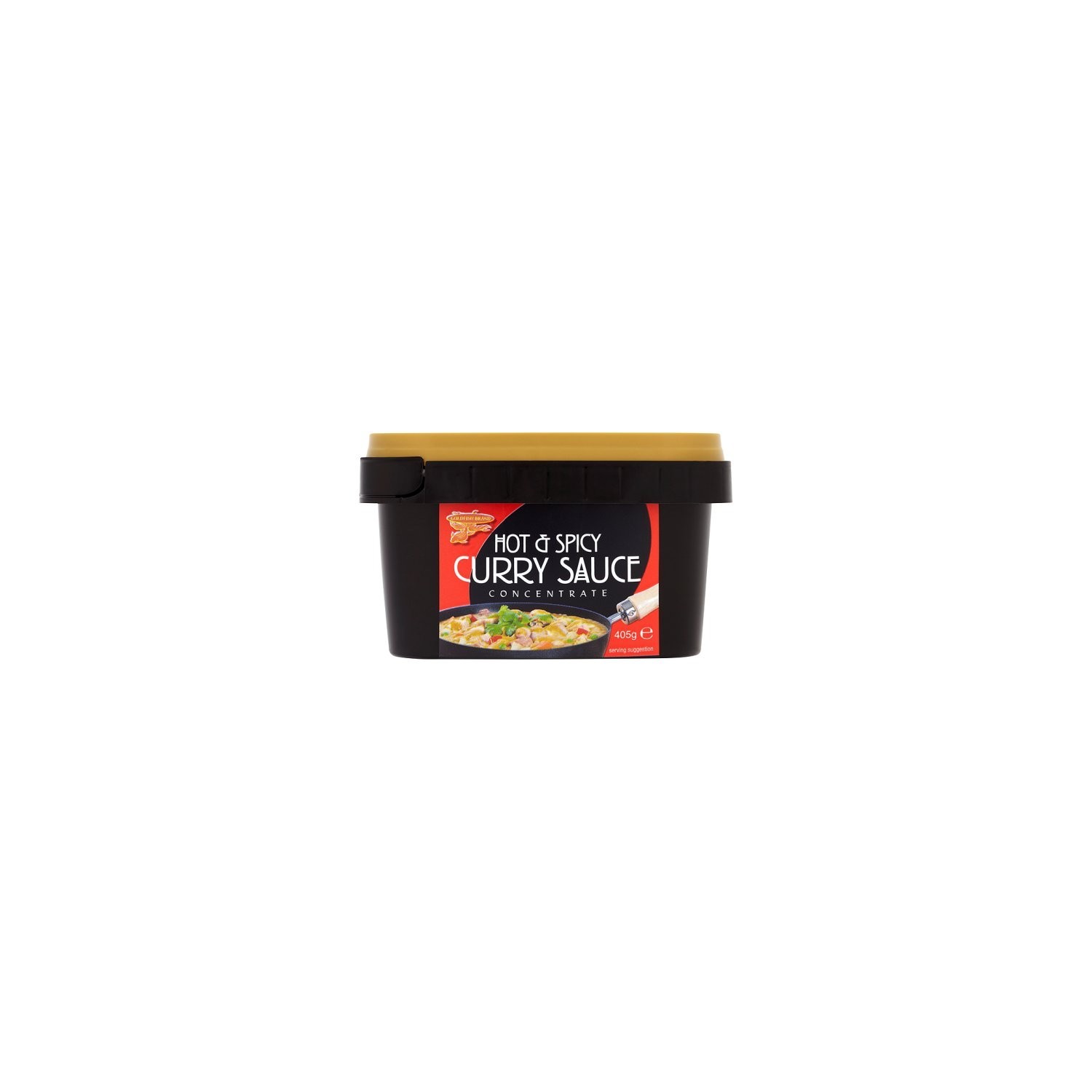 Goldfish Brand Hot & Spicy Curry Sauce 6x405g Concentrate (old black tub)