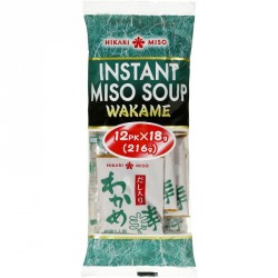 Hikari Miso Instant 12x18g Wakame Miso Soup Sachets
