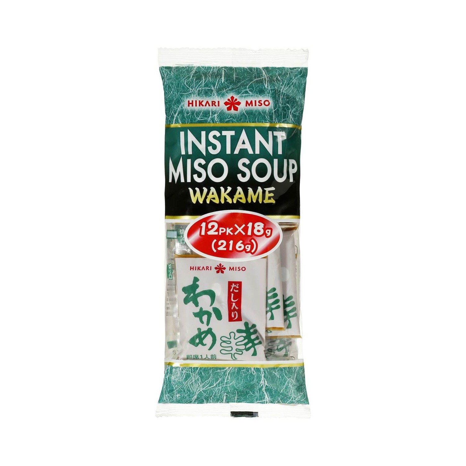 Hikari Miso Instant 12x18g Wakame Miso Soup Sachets Hikari Miso Instant 12x18g Wakame Miso Soup Sachets