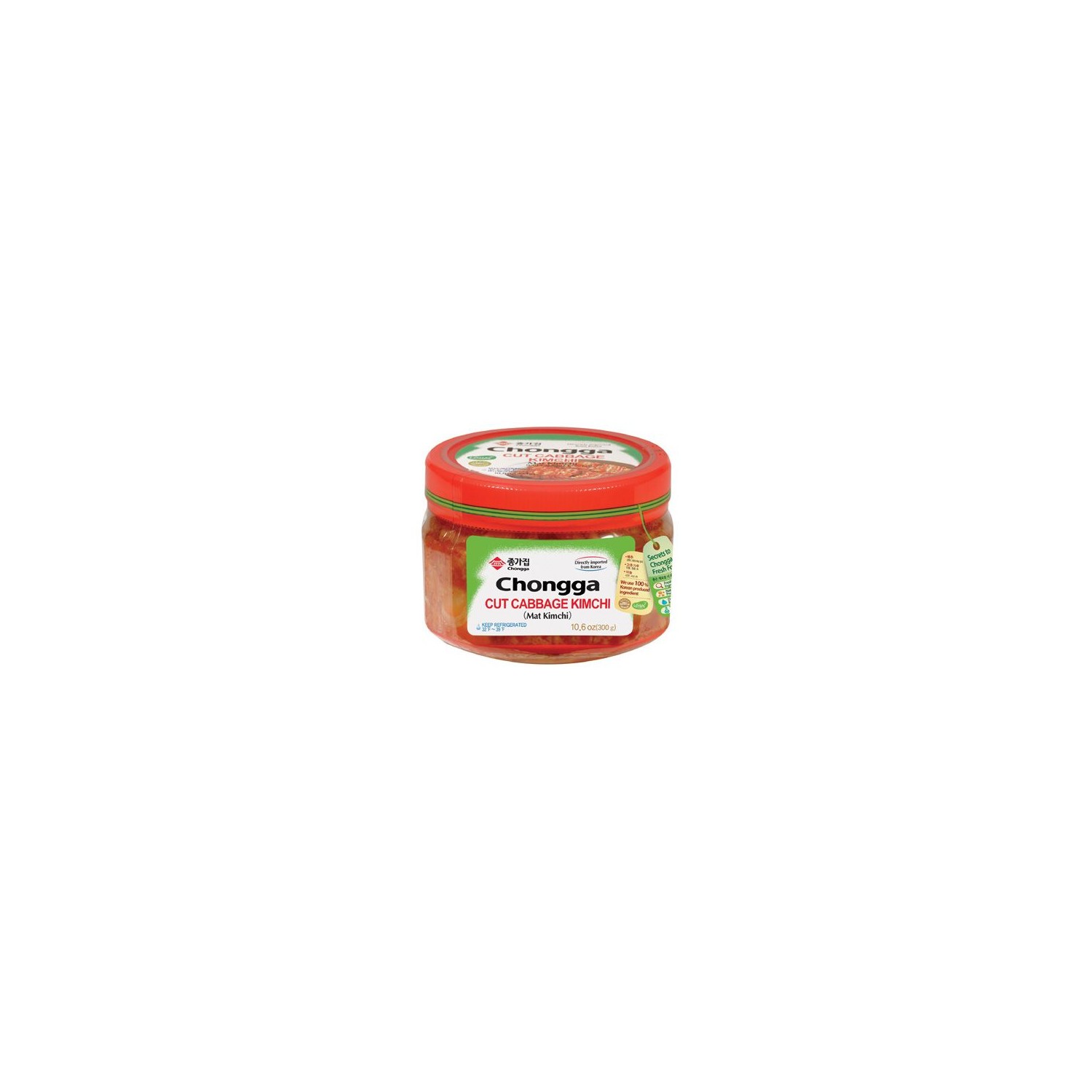 Chongga Mat Kimchi tub (종가집 - 맛김치) 300g tub Cut Cabbage Fresh Kimchi Chongga Mat Kimchi tub (종가집 - 맛김치) 300g tub Cut Cabbage Fresh Kimchi