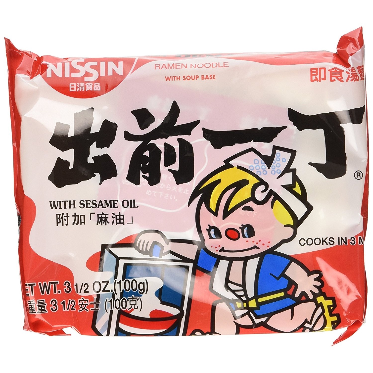 Full Case: 30 x Nissin 100g (HK) Japanese Style Demae Ramen Noodles - Sesame Oil Flavour