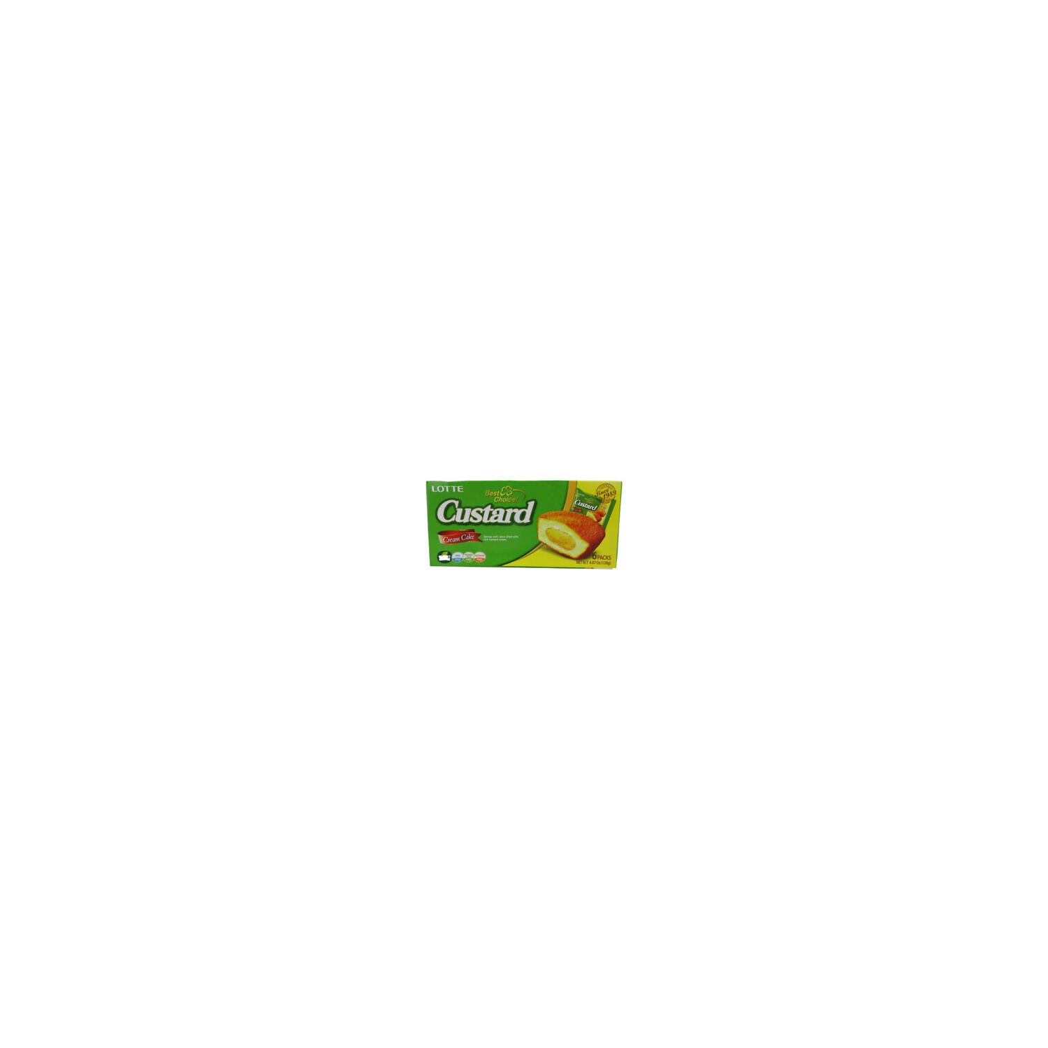 Lotte - 138g 6 Pack Custard Pie Soft Cakes Lotte - 138g 6 Pack Custard Pie Soft Cakes