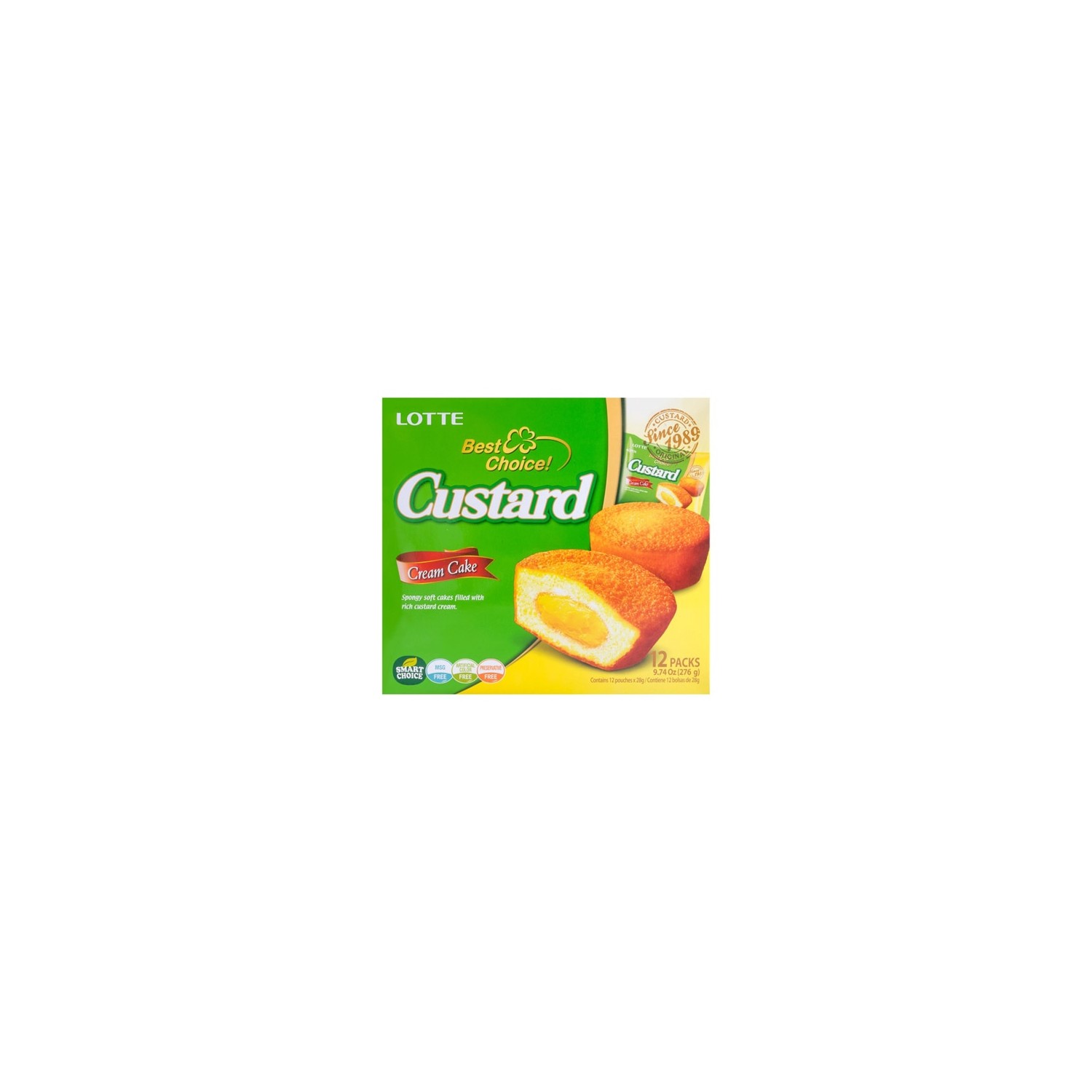 Lotte - 138g 6 Pack Custard Cream Cake