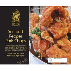 Golden Dragon Salt and Pepper Pork Chops 300g Frozen Ready Meal Chinese Chops