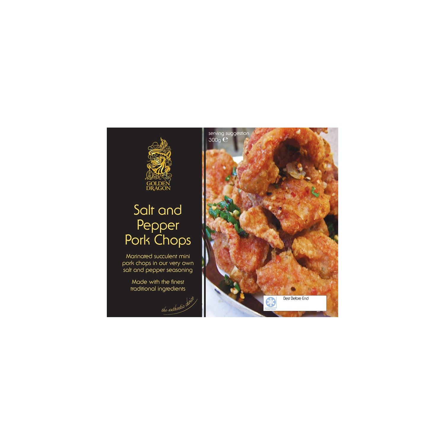 Golden Dragon Salt and Pepper Pork Chops 300g Frozen Ready Meal Chinese Chops