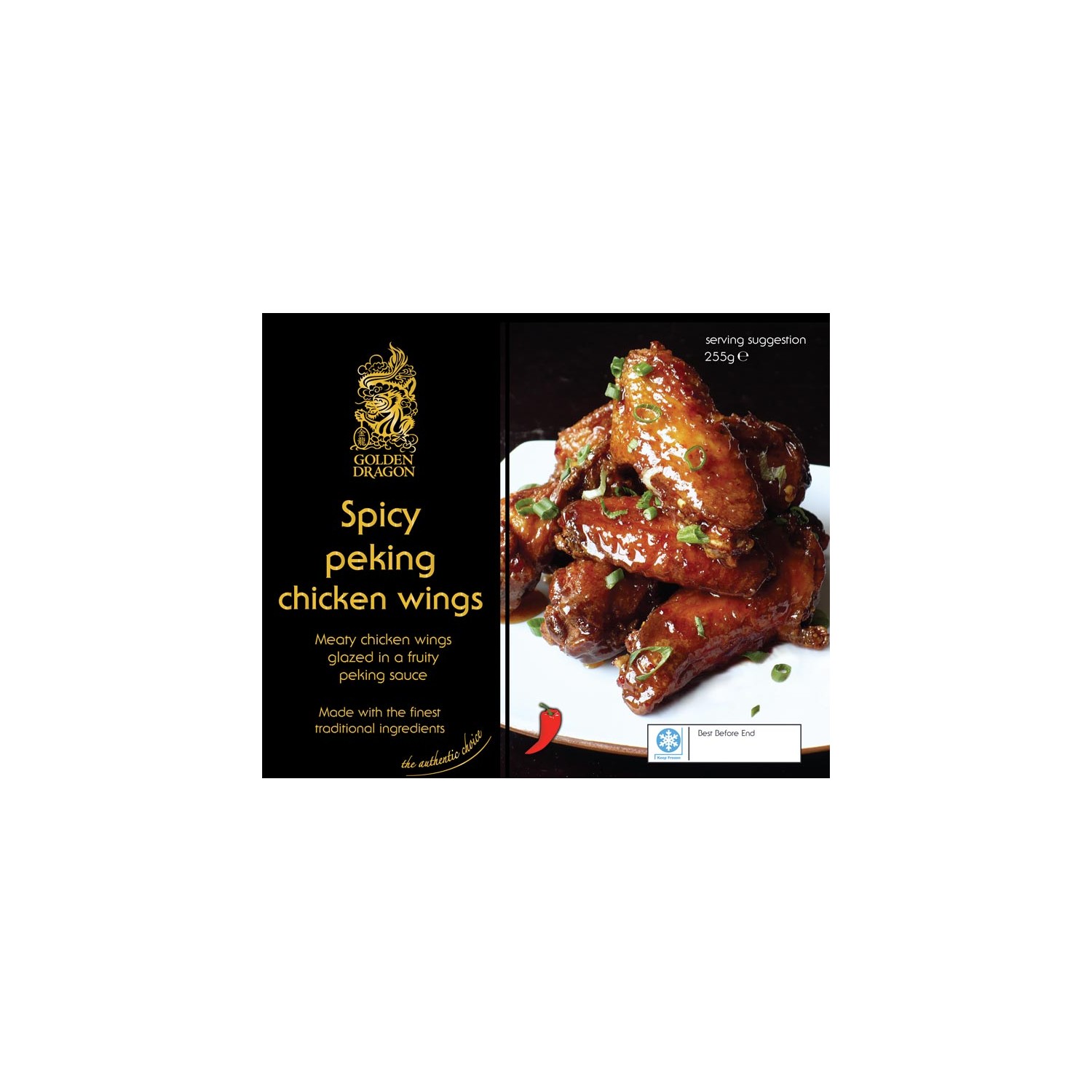 Golden Dragon Spicy Peking Chicken Wings 255g Frozen Chinese Chicken Wings