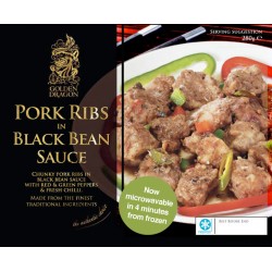 Golden Dragon Pork Ribs in Black Bean Sauce 280g Frozen Chinese Black Bean Ribs