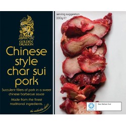 Golden Dragon Char Sui Pork 200g Frozen Chinese Style Pork Char Sui