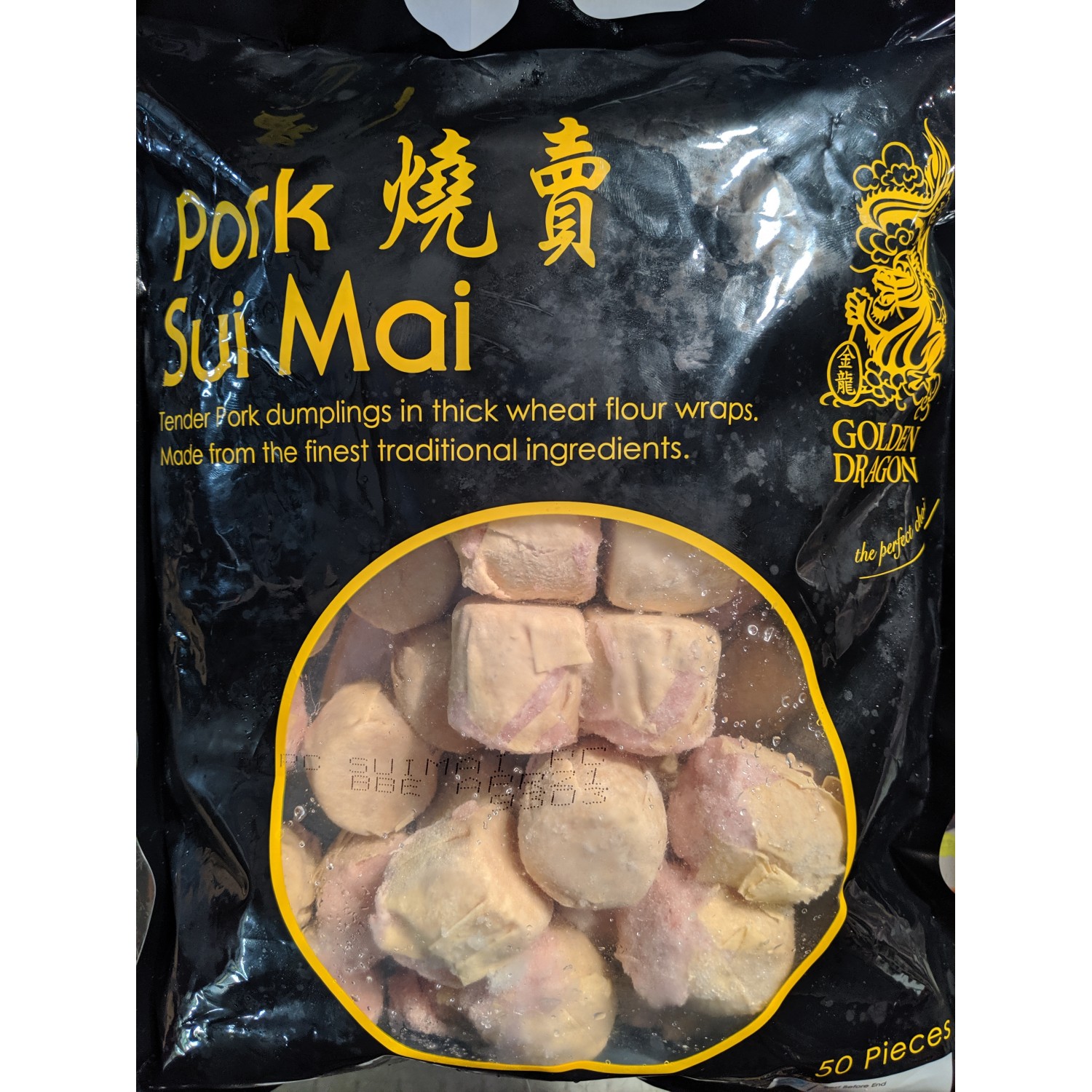 Golden Dragon Pork Sui Mai 50pcs 1.2kg Frozen Sui Mai