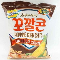 lotte Popping Corn Chips 72g BBQ Corn Snack