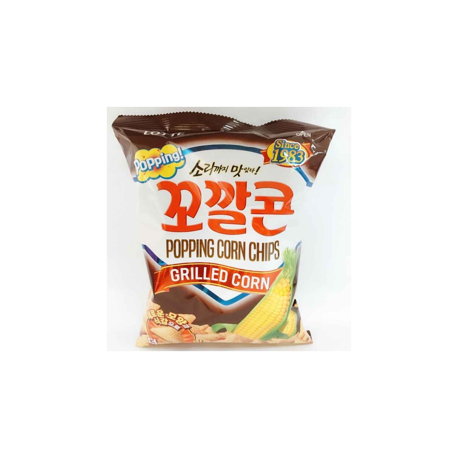 lotte Popping Corn Chips 72g BBQ Corn Snack