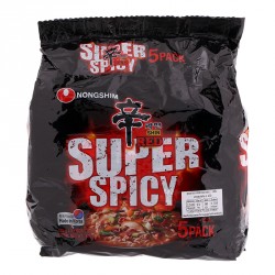 Nongshim Shin Red Super Spicy 5 X 120g Hot Korean Ramyun Noodles