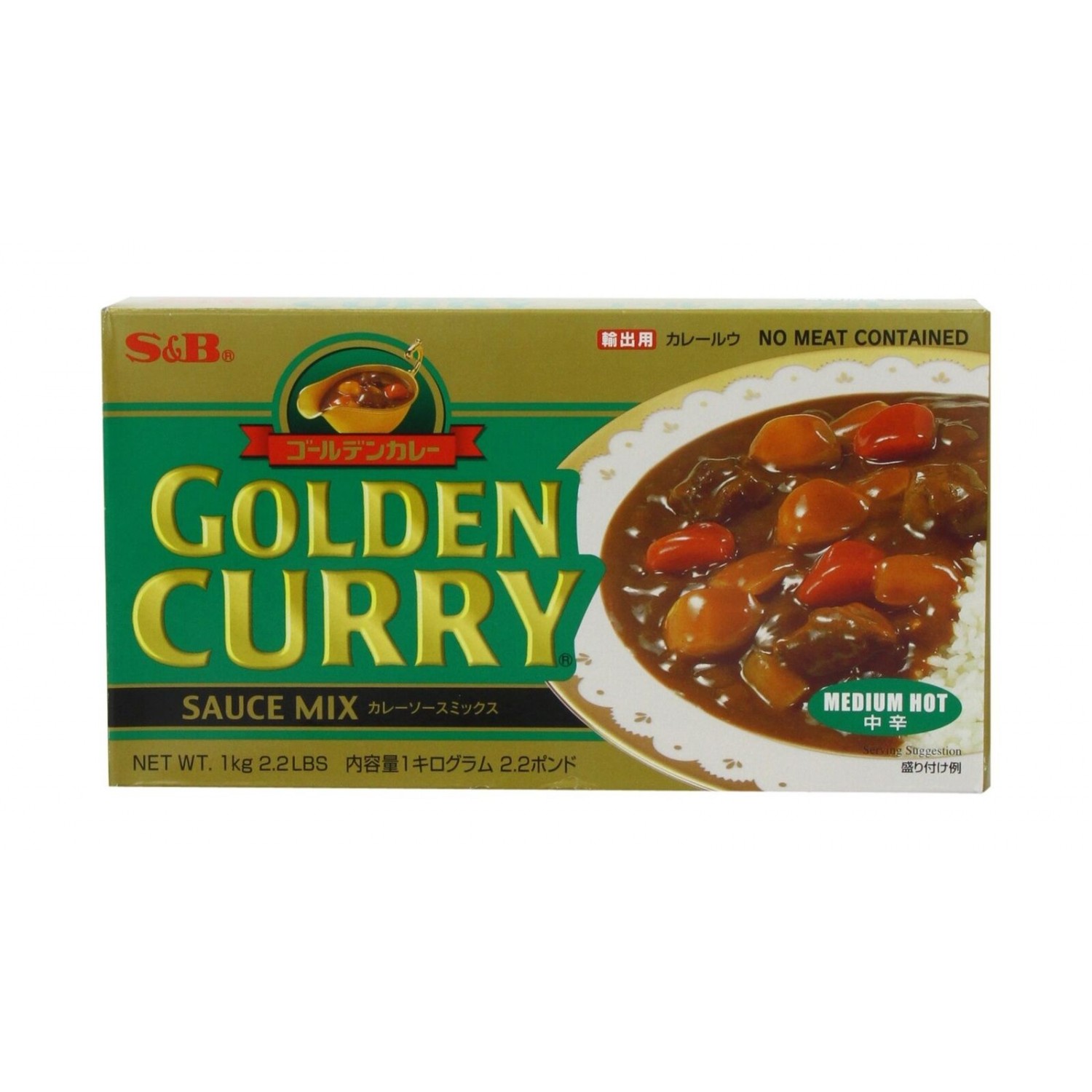 S&B Golden Curry 1kg Japanese Curry Mix Medium Hot