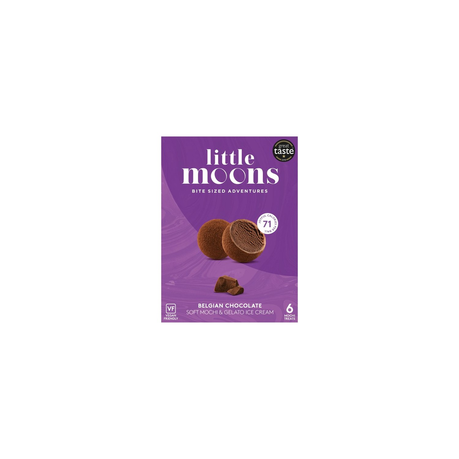Little Moons 192g Soft Mochi & Vegan Ice Cream Belgian Chocolate