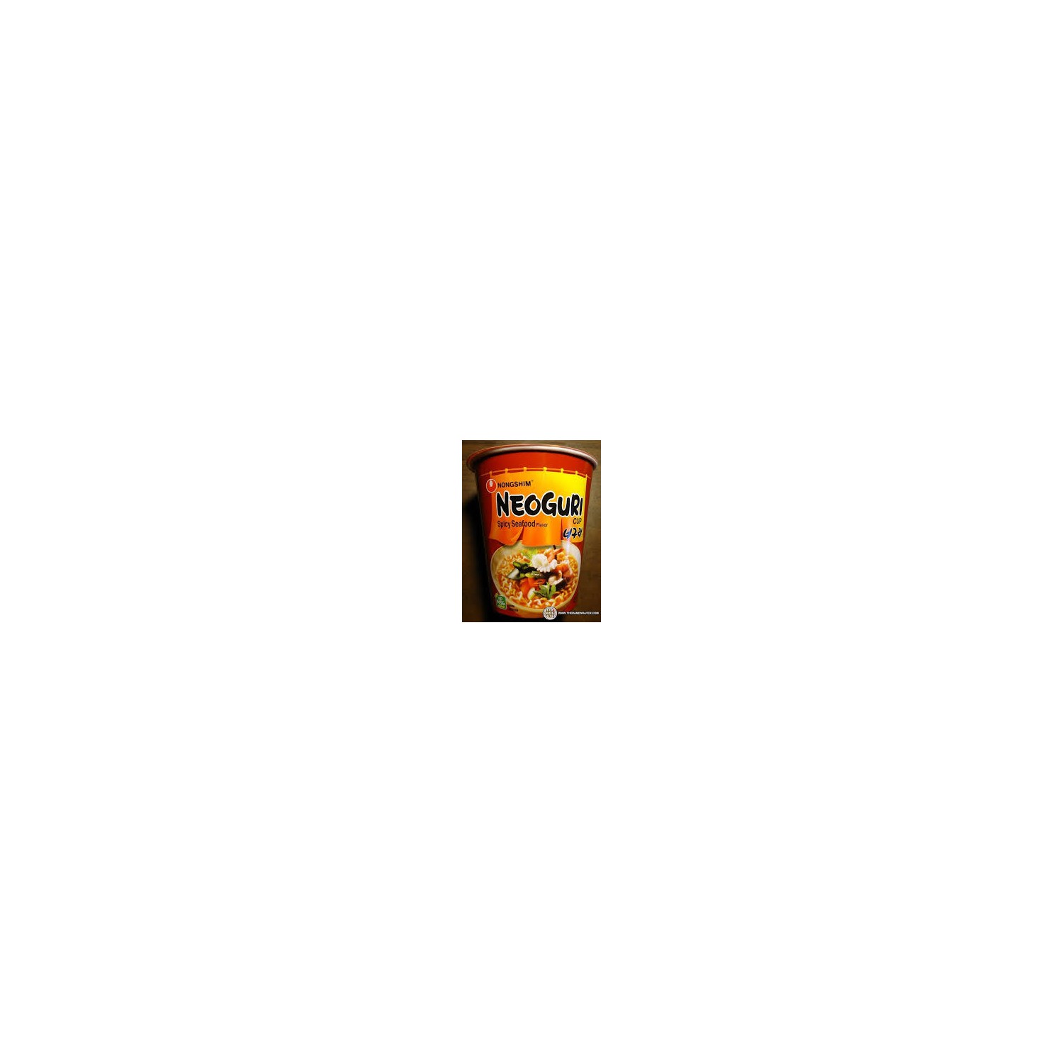 Nongshim NeoGuri instant noodle cup spicy seafood soup flavour Nongshim NeoGuri instant noodle cup spicy seafood soup flavour