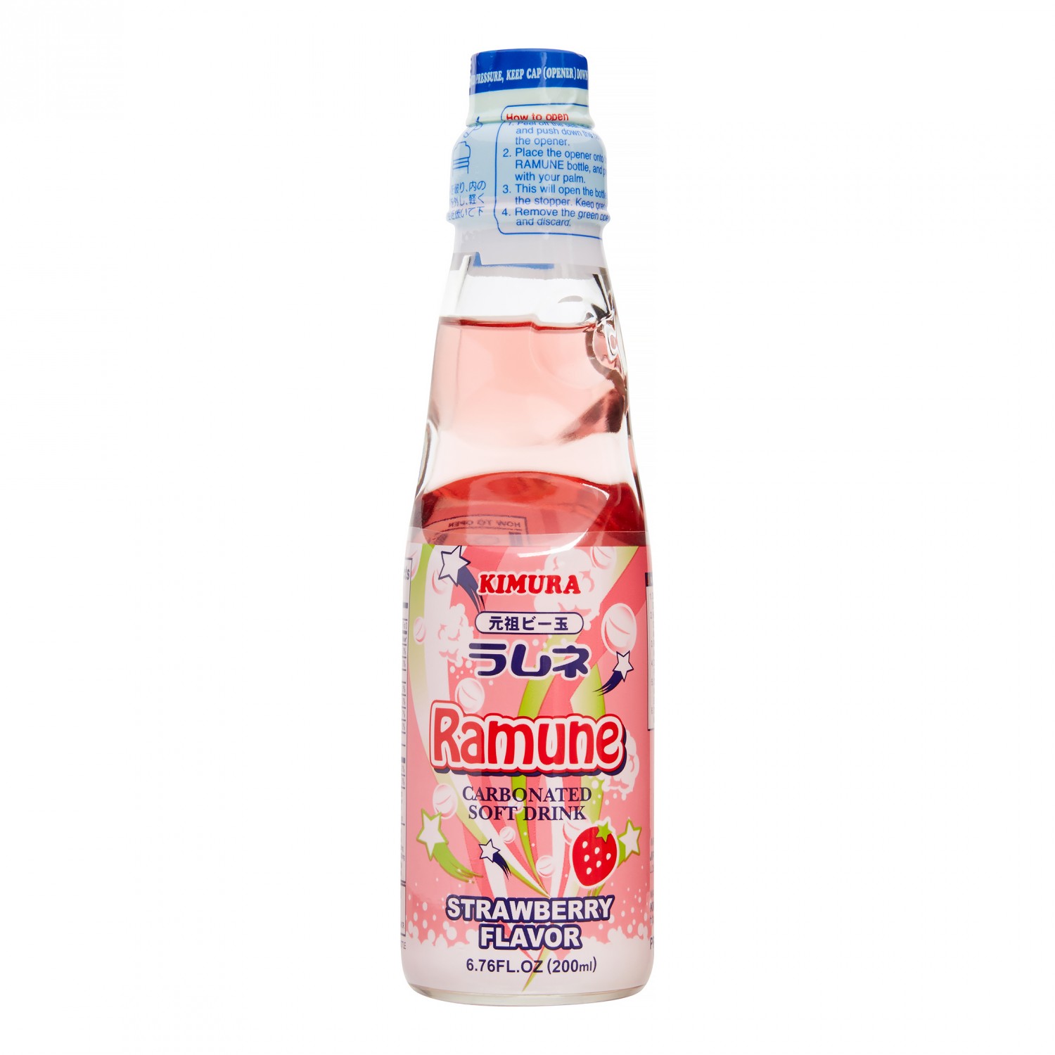 Kimura - Ramune 200ml Strawberry Flavour