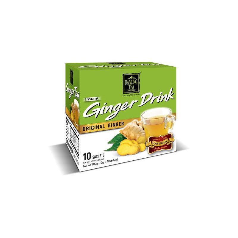 Ranong Tea Instant Ginger Drink 10gx10 sachet Original Ginger Drink