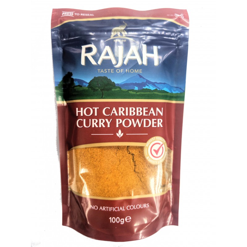 Rajah Hot Caribbean 100g Resealable Pack of Curry Powder