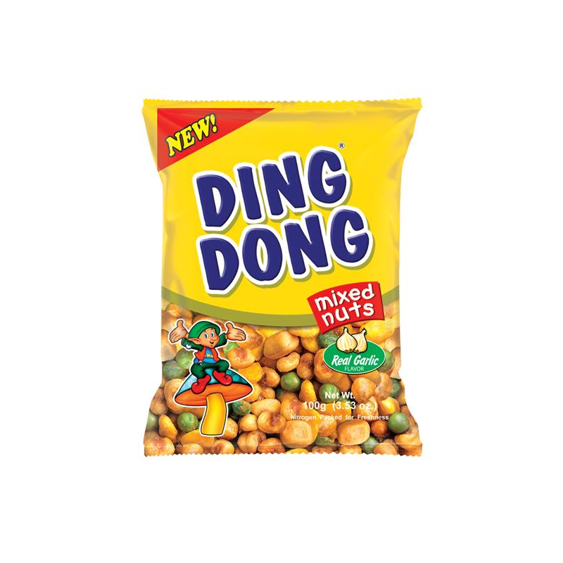 Ding Dong 100g Mixed Nuts Real Garlic Flavour BBD 08/01/23