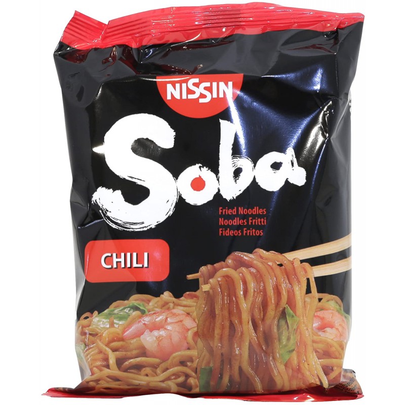 Old Packet Nissin Soba Noodles 9x111g Chilli Flavour Instant Noodles