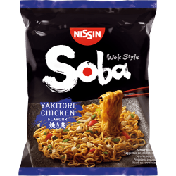 Nissin Soba Noodles Full Case of 9x110g Yakitori Chicken...