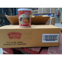 Maesri Full Case of 12x Red Curry Paste 400g product of Thailand