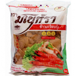 Manora Prawn Crackers Uncooked 500g ข้าวเกรียบกุ้ง Thai Shrimp Chips