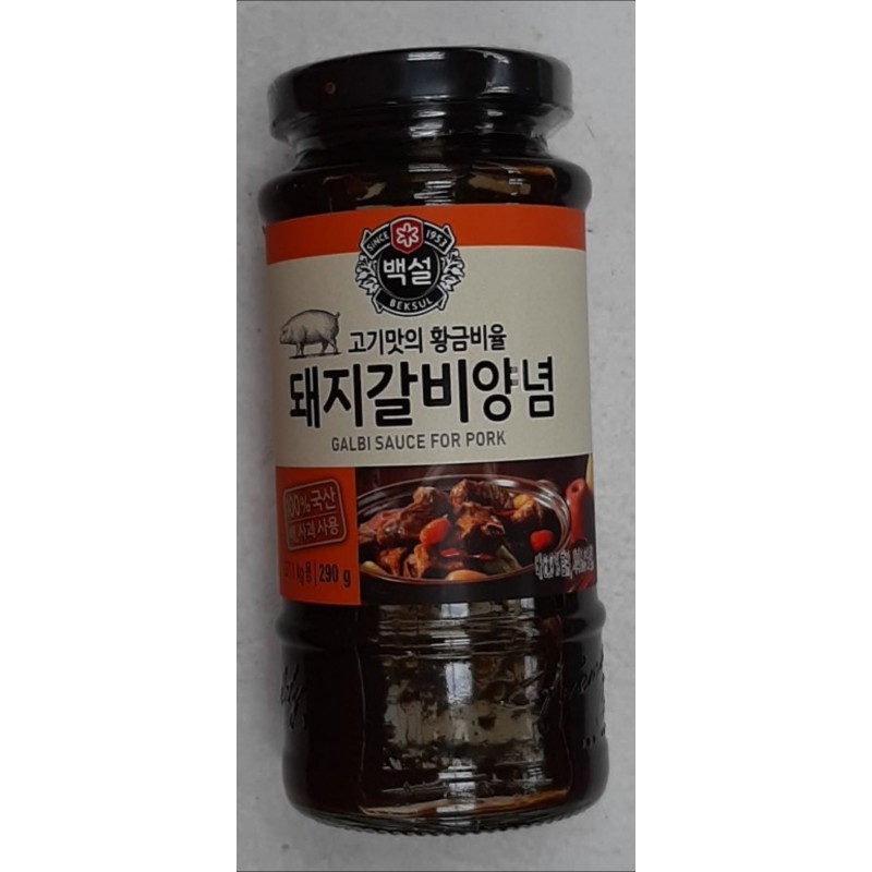 Beksul (백설 돼지갈비양념) Galbi Sauce for Pork 290g Korean Pork Sauce Beksul (백설 돼지갈비양념) Galbi Sauce for Pork 290g Korean Pork Sauce