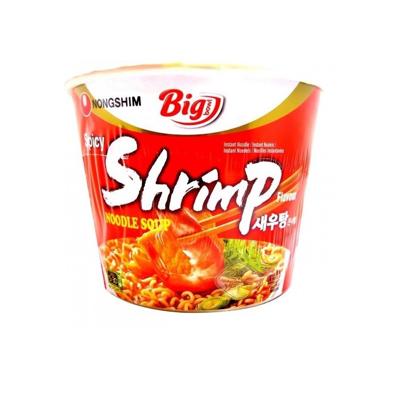 Nongshim Spicy Shrimp Noodle Soup 115g Big Bowl Nong Shim Korean Ramyun Noodles Nongshim Spicy Shrimp Noodle Soup 115g Big Bowl Nong Shim Korean Ramyun Noodles
