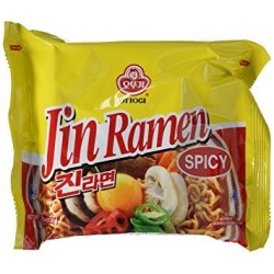 Ottogi Noodles - 120g Jin Ramyon (Spicy) Korean Noodles