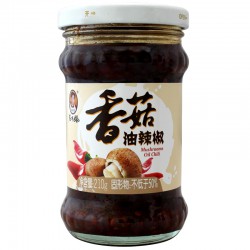 Laoganma Mushroom Chilli Oil 210g  (老干妈香菇油辣椒) With Chilli In Soybean Oil