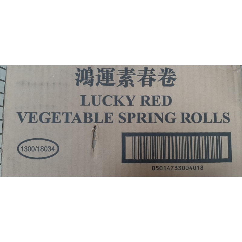 Lucky Red Vegetable Spring Rolls 50x15g 750g Frozen Vegetable Spring Rolls