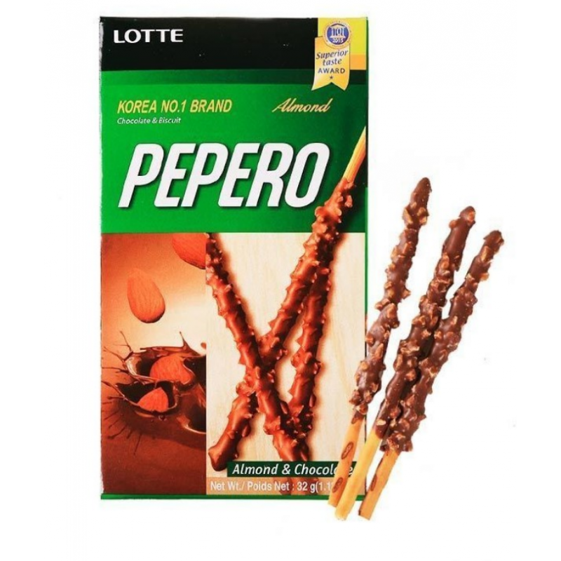 Lotte- 32g Pepero Almond Chocolate Biscuit