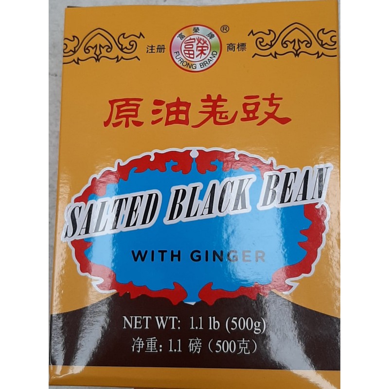 Furong Brand Salted Black Bean 500g Box Salted Black Bean with Ginger