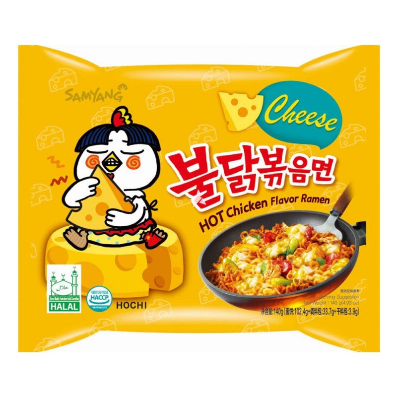 Samyang Hot Chicken Flavor with cheese 140g Spicy Korean Ramen Noodles