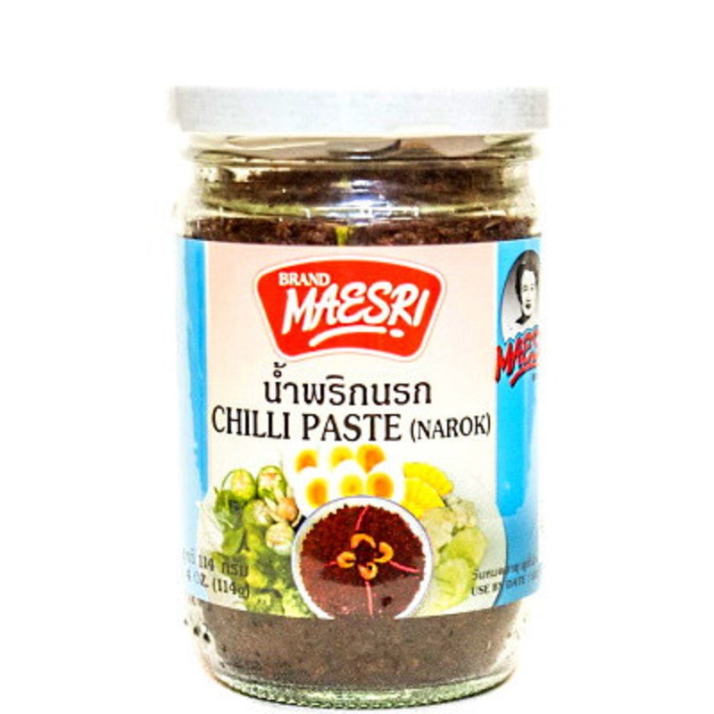 Maesri Hot Chilli Paste 114g Narok Hot Thai Chilli Paste