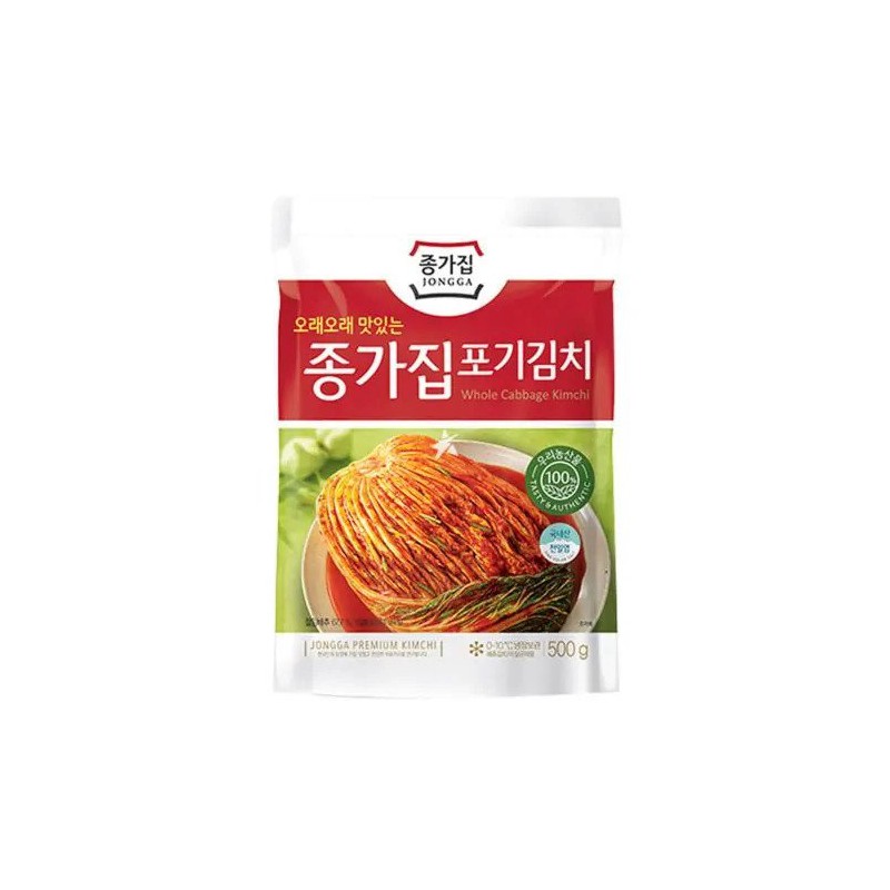 Jongga Pog Gi Whole Cabbage Kimchi 500g 종가 포기김치 Chongga Fresh Kimchi NEW PACKAGING 2020 Jongga Pog Gi Whole Cabbage Kimchi 500g 종가 포기김치 Chongga Fresh Kimchi NEW PACKAGING 2020