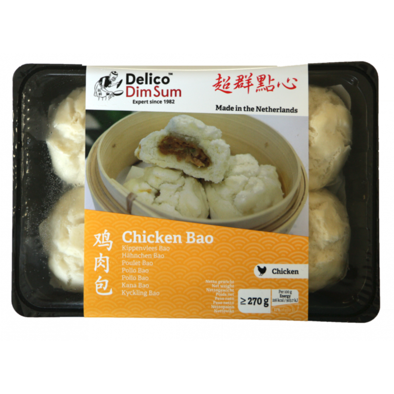 Delico Frozen Dim Sum Chicken Bao 270g